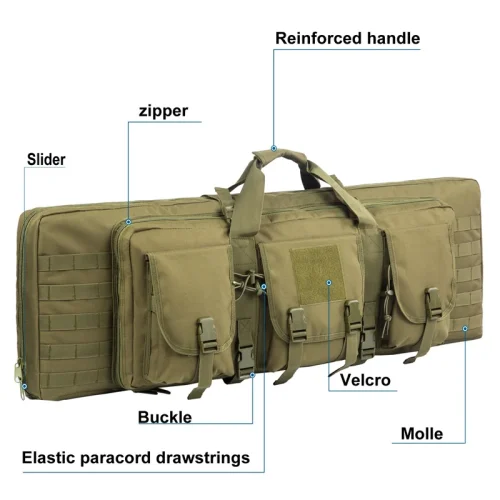 32 38 42 inch Double Rifle Case Bag Tactical Weapon Gun Case Rifle & Pistol Bag Long Gun Bag for Hunting Range Sports Transport - Image 3