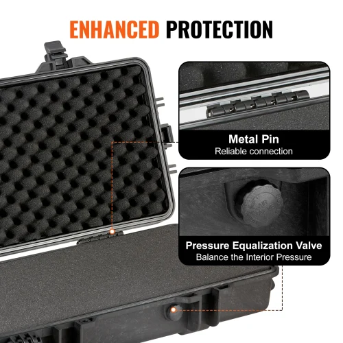 VEVOR Rifle Hard Case Portable Long Gun Storage Hard Suitcase W/ 2 Casters Shockproof & Waterproof Airsoft Rifle Protective Case - Image 5
