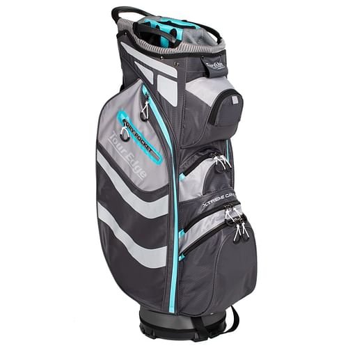 Alternative view of Tour Edge Hot Launch Xtreme Cart 5.0 Bag-Silver-Blue