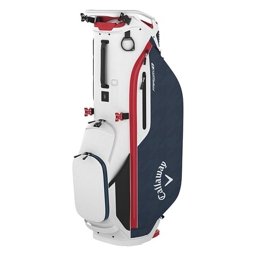 Alternative view of Callaway 2024 Fairway Plus Golf Stand Bag White Navy Red
