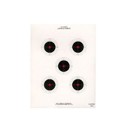 Alternative view of National Target 5 Bull Red Center Air Rifle Target