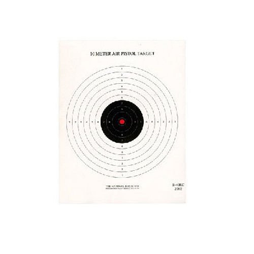 Alternative view of National Target Single Bull Red Center Air Pistol Target
