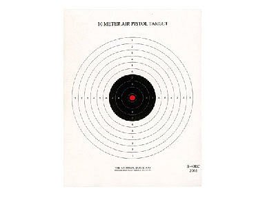 National Target Single Bull Red Center Air Pistol Target