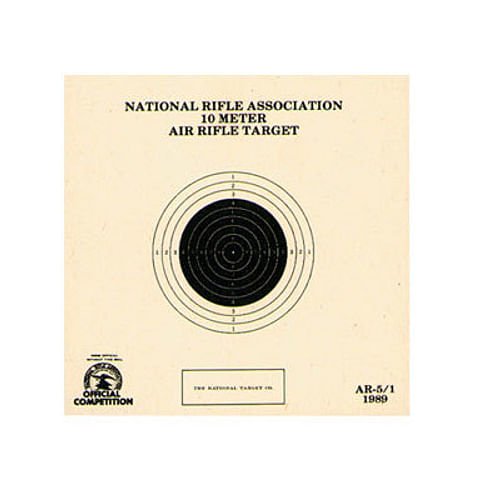Alternative view of National Target NRA 10-Meter Air Rifle Bullseye Target, 1 Bull/Page, 100ct
