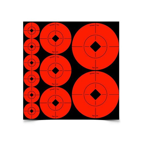 Alternative view of Birchwood Casey Assorted Bullseye Target Spots, Orange