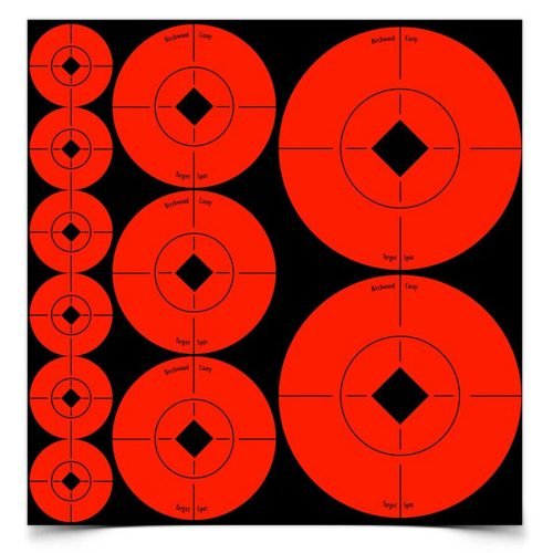 Birchwood Casey Assorted Bullseye Target Spots, Orange