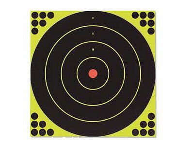 Birchwood Casey Shoot-N-C Bullseye Targets, 12″, 5 Targets + 120 Pasters