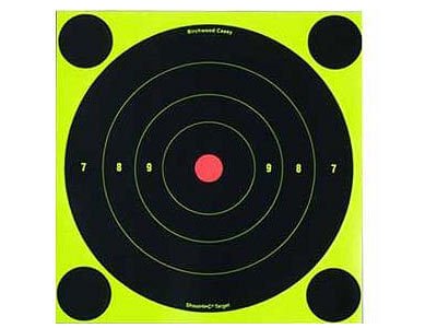Birchwood Casey Shoot-N-C Targets, 8″ Bullseye, 6 Targets + 24 Pasters