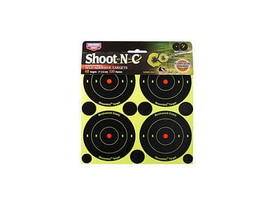Birchwood Casey Shoot-N-C 3″ Targets, 48 Bullseye Targets, 120 Pasters