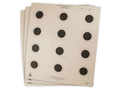 National Target Air Rifle Target, 12 Bullseye, 100 ct