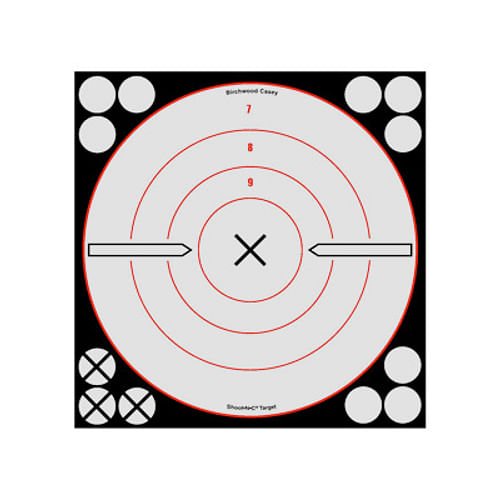 Alternative view of Birchwood Casey Shoot-N-C White/Black Bullseye X Targets & Pasters, 8", 6ct