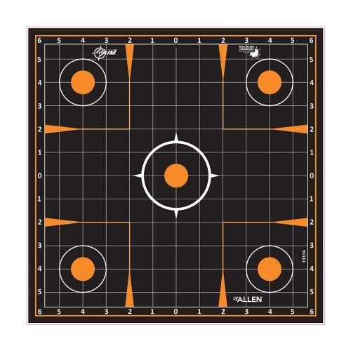 Allen Company EZ Aim Splash Sight-In Grid Target, 12″x12″, 5-pack