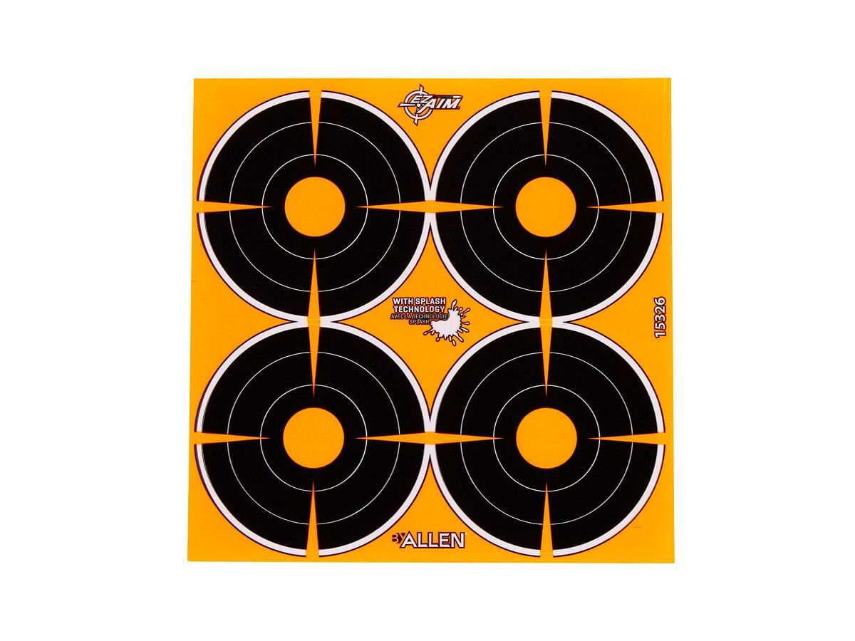Allen Company EZ Aim Splash 3″ Bullseye Target, 12 Sheets, 48ct